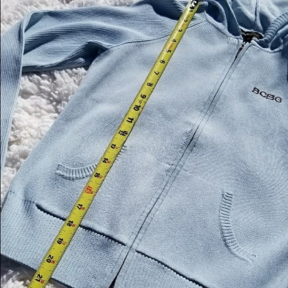 Baby Blue BCBG Zip Hoodie - Picture 5 of 6